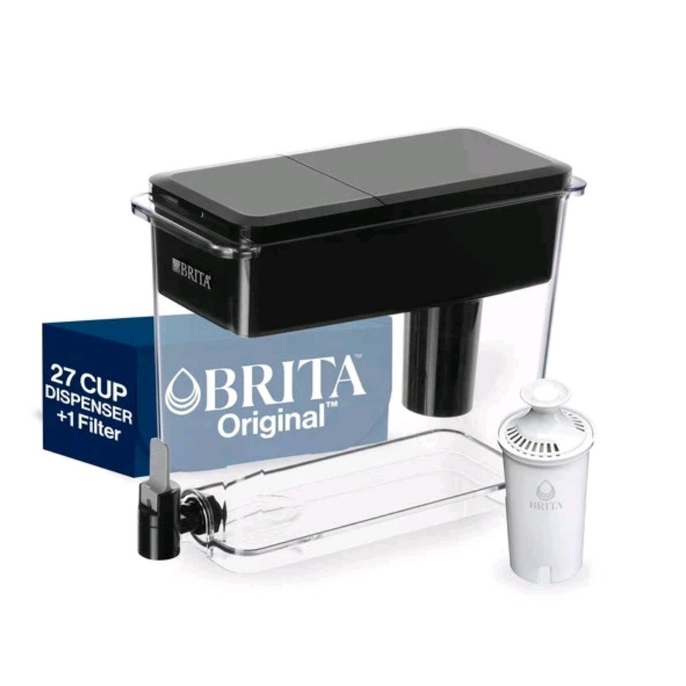 Brita UltraMax Large Water Dispenser 27 Cup Capacity Black with BritaPlus Filter